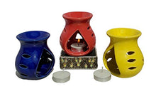 Load image into Gallery viewer, Pure Source India Ceramic Oil Diffuser (Multicolour) -Set of 3 - Home Decor Lo