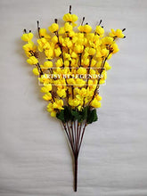 Load image into Gallery viewer, ARTSY Artificial Flowers for Home Decoration Cherry Blossom Bunch (Yellow), 1 Piece, Home Decor| VASE NOT Included| - Home Decor Lo