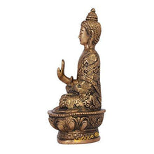 Load image into Gallery viewer, Buddha Idol Statue Blessing with Sacred Kalash &amp; Draped in Shawl - Home Decor Lo