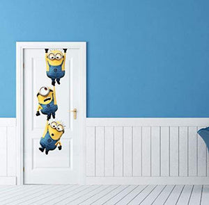 Sticker Yard Decal Minions Hanging Door Wall Stickers for Living Room, Bedroom, Office (Vinyl , Standard, Multicolour) - Home Decor Lo