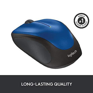 Logitech M235 Wireless Mouse for Windows and Mac with 2.4 GHz Wireless Technology - Blue - Home Decor Lo