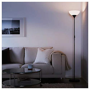 Ikea NOT Floor uplighter, Black(Height: 1.75 m (69") Base Diameter: 0.26 m (10") Shade Diameter: 0.28 m (11") Cord Length: 1.9 m (6 ' 3")) - Home Decor Lo