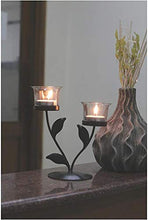 Load image into Gallery viewer, AS India Tealight Candle Holder Metal Wall Sconce with Glass Cups and Tealight Candles for Christmas Lights for Home Decoration(Size: 19x19 cm) - Home Decor Lo