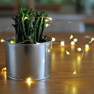 XERGY Battery Powered Copper Wire LED String Fairy Lights for Decoration, Diwali, Christmas Tree Decoration Lights Festival Rice Ferry Light - 10 Meter 100 LED's - Warm White - Home Decor Lo