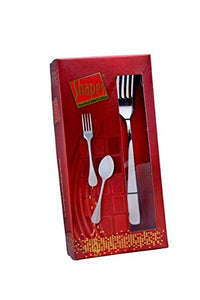 Shapes Zodi Stainless Steel 304 Grade, 18/10 & Cup Rolled 6 Pieces Dinner Fork - Home Decor Lo