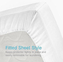 Load image into Gallery viewer, Sleep Matic waterproof 78&quot;x 72&quot;x10&quot; cotton fitted king size mattress protector bed cover White with elastic strap - Home Decor Lo