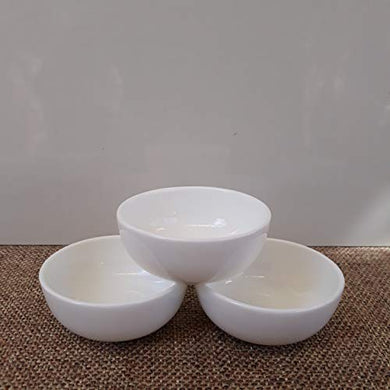 Mirakii Set of 6, Fine Bone China Dip Sauce and Chutney Bowls in White Color - Home Decor Lo