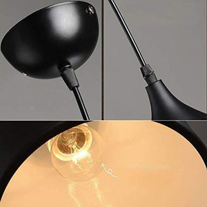 JE Metal E26/E27 Pendant Ceiling Hanging Lights Lamp (Black) Size: 23 * 17 * 17cm -Set of 4 - Home Decor Lo