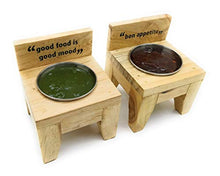 Load image into Gallery viewer, EK DO DHAI Wooden Chair Dip Bowl (Natural) -Set of 2 - Home Decor Lo
