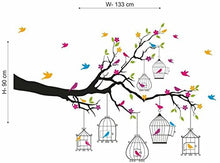 Load image into Gallery viewer, Decals Design Wall Sticker &#39;Branches With Flowers And Birds Cages Home Decoration&#39; - Home Decor Lo