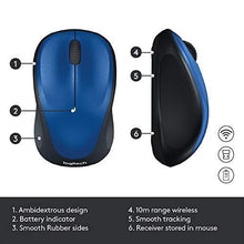 Load image into Gallery viewer, Logitech M235 Wireless Mouse for Windows and Mac with 2.4 GHz Wireless Technology - Blue - Home Decor Lo