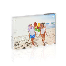 Load image into Gallery viewer, TWING Premium Acrylic Clear Photo Frame - 5x7 inches Magnet Photo Frame -Double Sided Thick Desktop Frames by Twing - Home Decor Lo