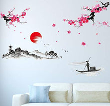 Load image into Gallery viewer, Amazon Brand - Solimo Wall Sticker for Living Room (The Lake &amp; The Mountains, Ideal Size on Wall - 200 cm x 150 cm) - Home Decor Lo