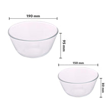 Load image into Gallery viewer, Borosil IH22MB12021 Glass Mixing Bowl Set, 2-Pieces, Transparent - Home Decor Lo