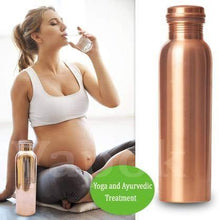 Load image into Gallery viewer, Copper Bottle Drinkig Water Bottle 100% Pure Copper - Home Decor Lo