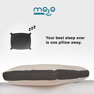 MOJOREST Orthopedic Memory Foam Bed Pillow for Sleeping, Pillow for Neck,Back and Cervical Pain with Removable Zip Cover, King/Large Size (24" L X 16" B X 5" H) - Home Decor Lo