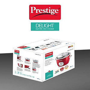 Prestige Delight Electric Rice Cooker Cute 1.8-2 (700 watts) with 2 Aluminium Cooking Pans - Home Decor Lo