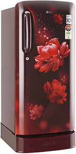 LG 190 L 4 Star Inverter Direct-Cool Single Door Refrigerator (GL-D201ASCY, Scarlet Charm) - Home Decor Lo