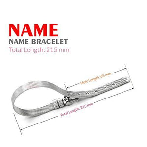 Dreamrax Silver Synthetic Metal Personalized Rhinestone Diamonds Shiny Name Bracelet for Girl's - Home Decor Lo