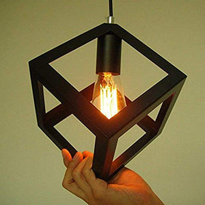 R@DIANT 3 LightPendents Squre Ceiling Lamp (Black){Without Filament Bulb BUT Include LED BUB} - Home Decor Lo