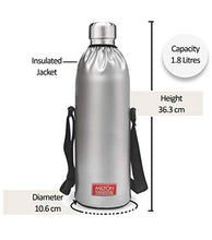 Load image into Gallery viewer, Milton Thermosteel Duo DLX 1800 Stainless Steel Water Bottle, 1.8 Liters, Silver - Home Decor Lo