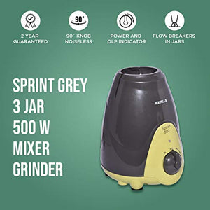 Havells Sprint Mixer Grinder, 500W, 3 Jars (Grey/ Green) - Home Decor Lo