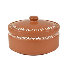 Load image into Gallery viewer, StyleMyWay Studio Pottery Ceramic Serving Donga Casserole with Lid (1000 ml, Terracotta) - Home Decor Lo