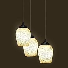 Load image into Gallery viewer, LED Compatible Pendant Ceiling Lamp Hanging Light of 3 Decorative Lamp Shade in One Round Fitting by Somil - Home Decor Lo
