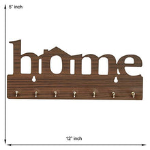 Load image into Gallery viewer, Webelkart Premium &quot;Home&quot; Keys Wooden Key Holder (29 cm x 13.5 cm x 0.4 cm, Brown)- 7 Hooks - Home Decor Lo