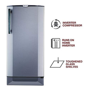 Godrej 190 L 5 Star Inverter Direct-Cool Single Door Refrigerator (RD 1905 PTI 53 SI ST, Sleek Steel) - Home Decor Lo