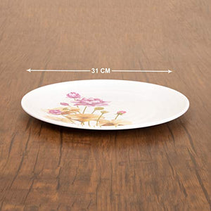 Home Centre Alora-Malia Floral Print Dinner Plate - Multicolour - Home Decor Lo