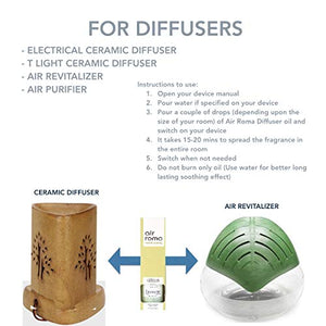 AIR-ROMA Pure, Natural and Undiluted Lemon Grass Aroma Diffuser Oil - 100ml, Yellow - Home Decor Lo