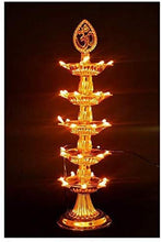 Load image into Gallery viewer, Enamic UK Premium 5 Layer Electric Gold LED Bulb Lights Diya|Deep|Deepak for Pooja|Puja|Mandir| Diwali Festival Decoration||Pack of 2|| Make in India || H-032 - Home Decor Lo