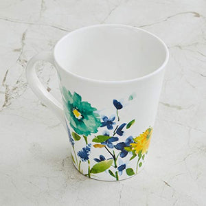 Home Centre Mandarin Floral Print Mugs - Set of 3 - Home Decor Lo