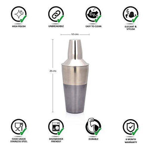 Urban Snackers Drink Mixer Barware Stainless Steel Mocktail Cocktail Shaker for Home 28 Oz 829 Ml, Hotel, Bar Restaurant - Home Decor Lo