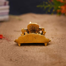 Load image into Gallery viewer, Collectible India Ganesh, Ganesha on Leaf - Ganesh with Diya - Lord Ganesha Metal Hand Craved for Home Decorative Gift Puja Diwali Gifts - Home Decor Lo