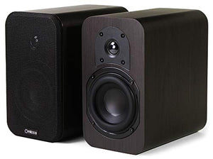 Micca RB42 Reference Bookshelf Speaker with 4-Inch Woofer and Silk Tweeter (Dark Walnut, Pair) - Home Decor Lo