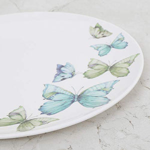Home Centre Mandarin Butterfly Print Dinner Plate - Home Decor Lo