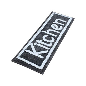 AEROHAVEN™ Glorious Super Soft Microfiber Abstract Kitchen Designer Anti Slip Kitchen Runner Rug - BR27 - (Grey, 40 cm x 120 cm (Runner)) - Home Decor Lo