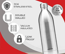 Load image into Gallery viewer, Milton Thermosteel Duo DLX 1800 Stainless Steel Water Bottle, 1.8 Liters, Silver - Home Decor Lo