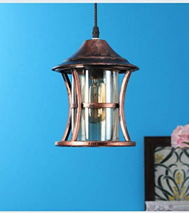 Lyse Decor Hanging Pendant Lights Vintage Industrial loft, E27 Holder, Decorative, Lantern Style Restaurant Bar Cafe Lighting Use (Single, Antique Bronze) - Home Decor Lo
