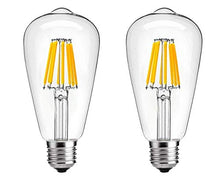 Load image into Gallery viewer, Vrct Edison LED Bulb, 4W Vintage LED Filament Light Bulb, 3000k Warm White White, 80W Incandescent Equivalent, E26/27 Medium Base Lamp for Restaurant,Home,Reading Room,Office, 2-Pack - Home Decor Lo
