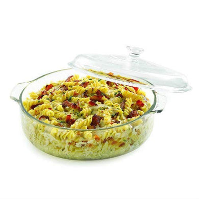 holokai Glass Casserole Deep Round - Oven and Microwave Safe Serving Bowl with Glass Lid 1000 ML - Home Decor Lo