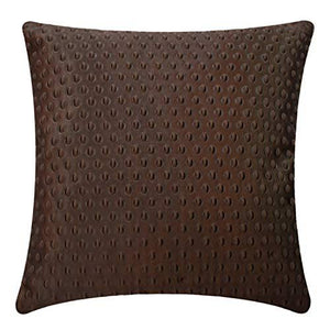 S N TRADERS Abstract Silk Cushion Cover (Brown, Coffee 16x16 Inch, 40x40 cms) - Set of 5 - Home Decor Lo
