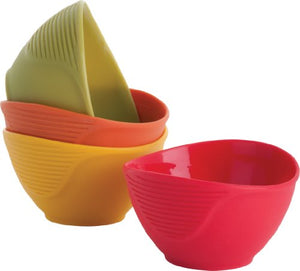 Trudeau Silicone Pinch Bowls, Set of 4 (Multicolor) - Home Decor Lo