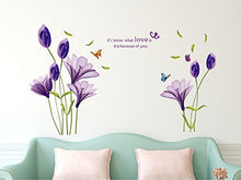 Load image into Gallery viewer, Amazon Brand - Solimo Wall Sticker for Living Room (Tulip Twirl, ideal size on wall, 110 cm x 80 cm ),Multicolour - Home Decor Lo