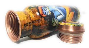 Starz Trading Copper Water Bottle with Health Benefits Shri Radha-Krishna Stylish Color - Home Decor Lo