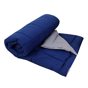 Urban Basics Microfibre 200 TC Reversible Comforter (Blue & Grey_King) - Home Decor Lo