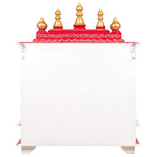 Load image into Gallery viewer, Kamdhenu art and craft Wooden Home Temple (Red, Standard) - Home Decor Lo