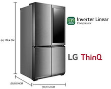 Load image into Gallery viewer, LG 984 L InstaView Door-in-Door Counter-Depth Refrigerator (GR-Q31FGNGL, Textured Steel Finish, Auto Open Door) - Home Decor Lo